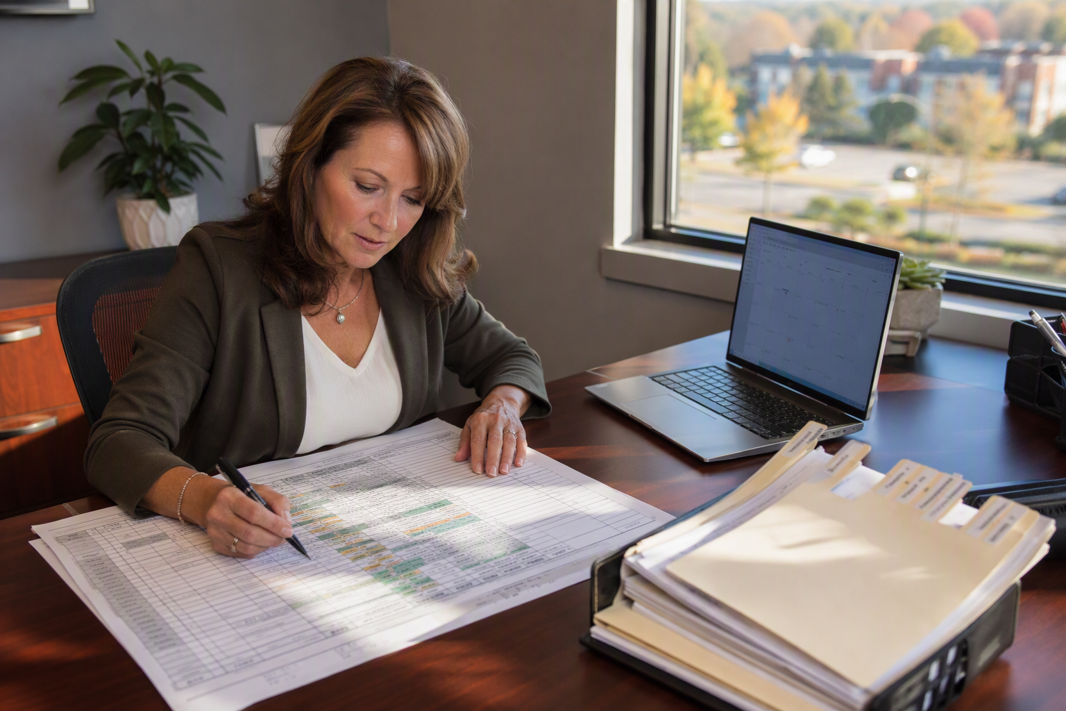 Property manager reviewing elevator inspection frequency schedule and compliance calendar to meet ASME A17.1 annual and quarterly maintenance requirements